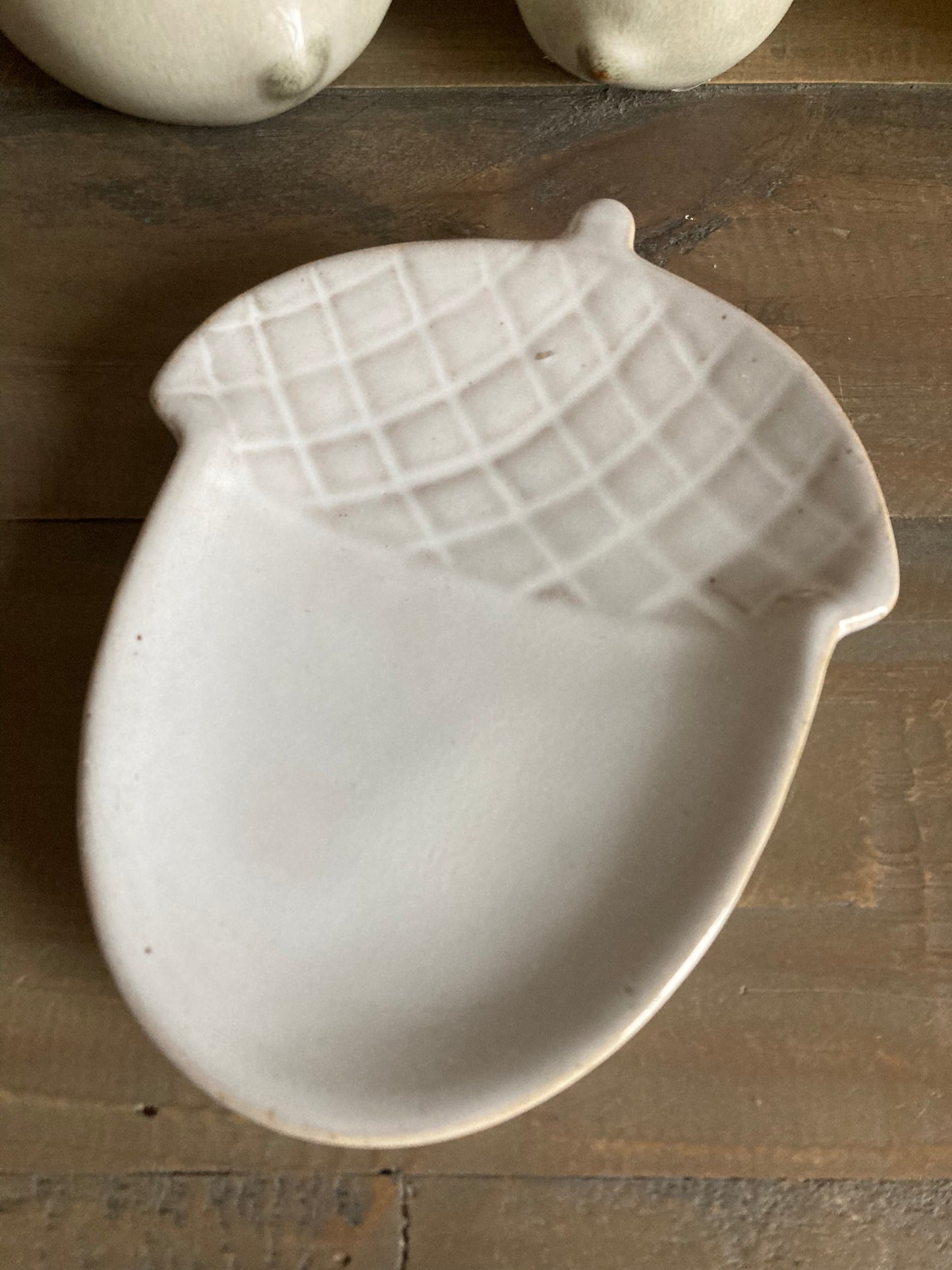 Ceramic acorn trinket dish