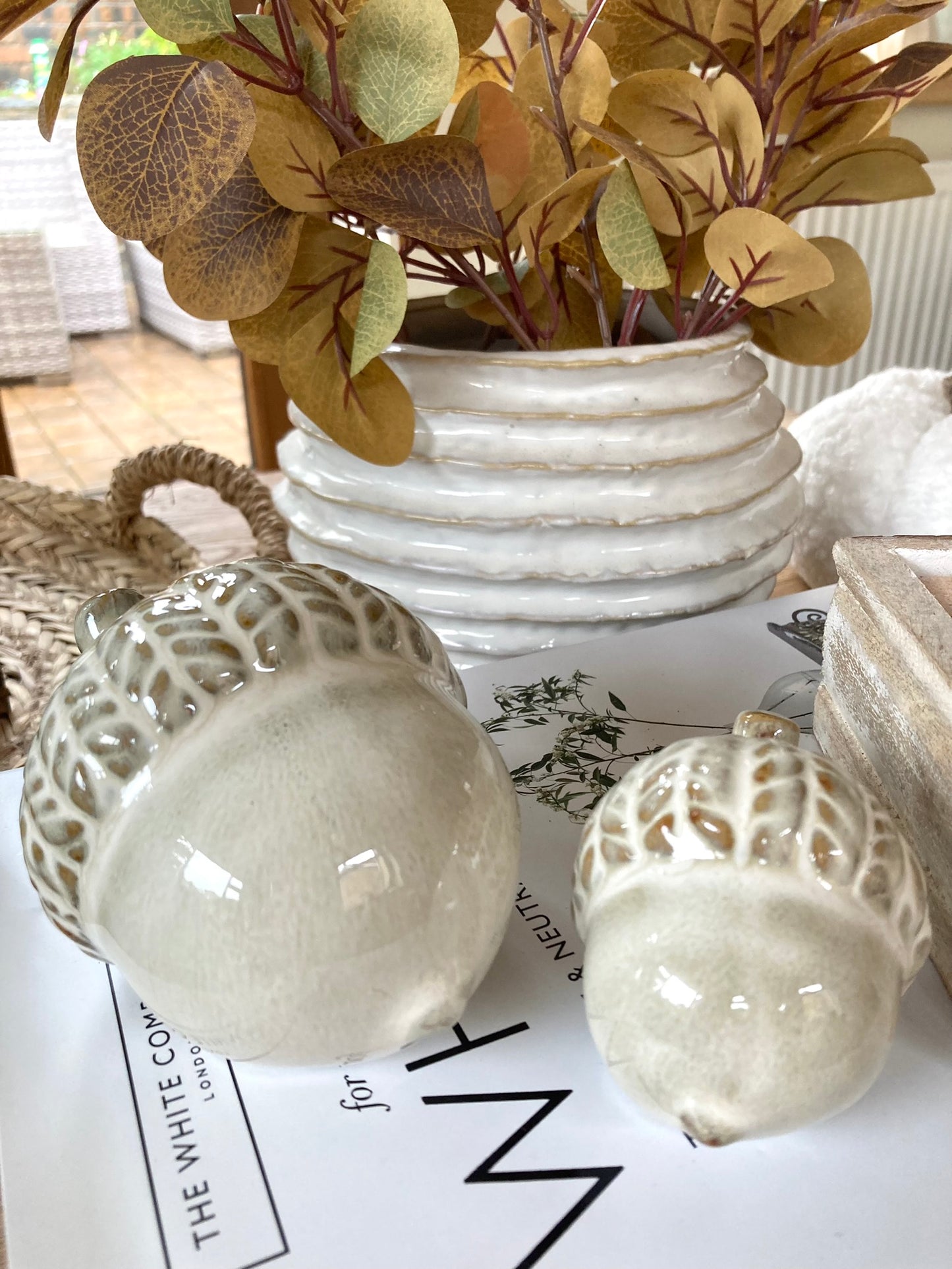 Ceramic acorn - large