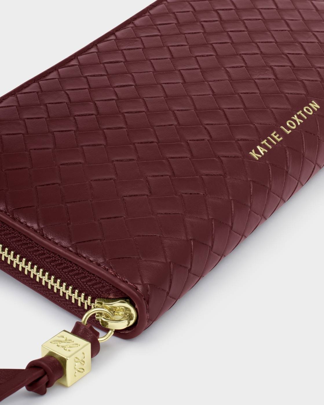 Nova Woven Texture Large Purse - Cherry