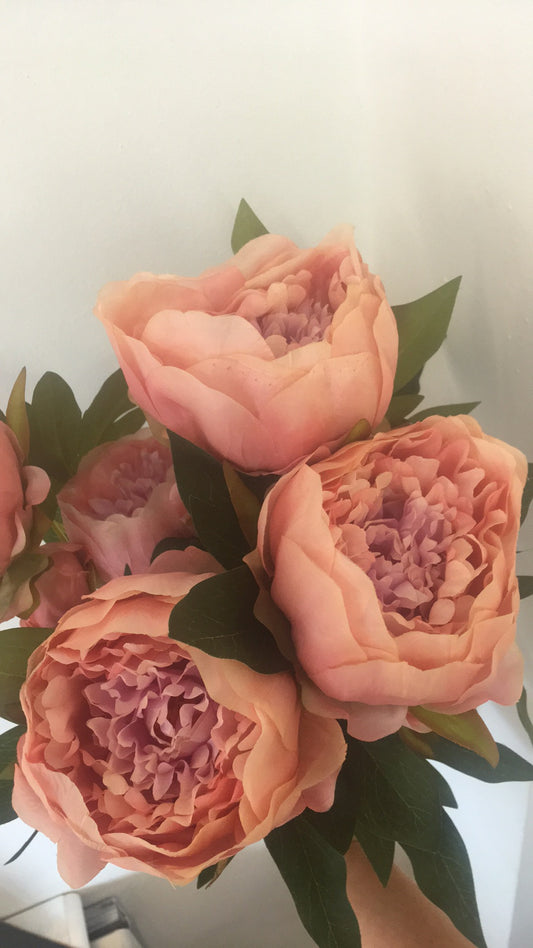 Peony faux stem