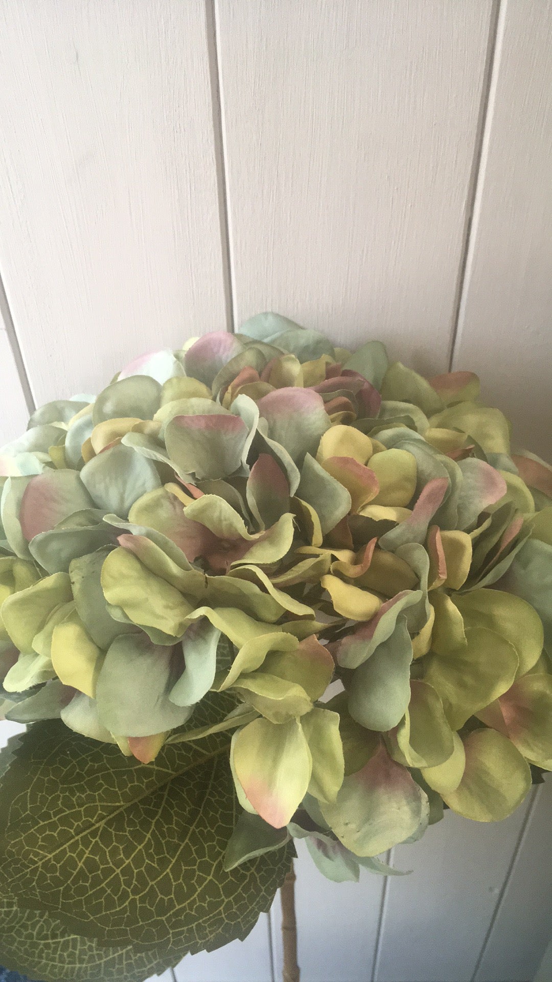 Hydrangea faux stem - antique blue