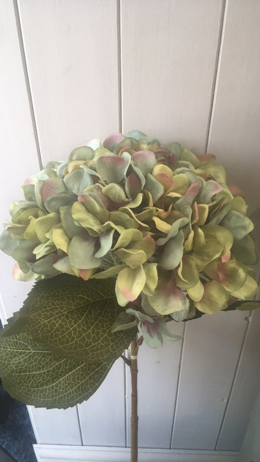 Hydrangea faux stem - antique blue
