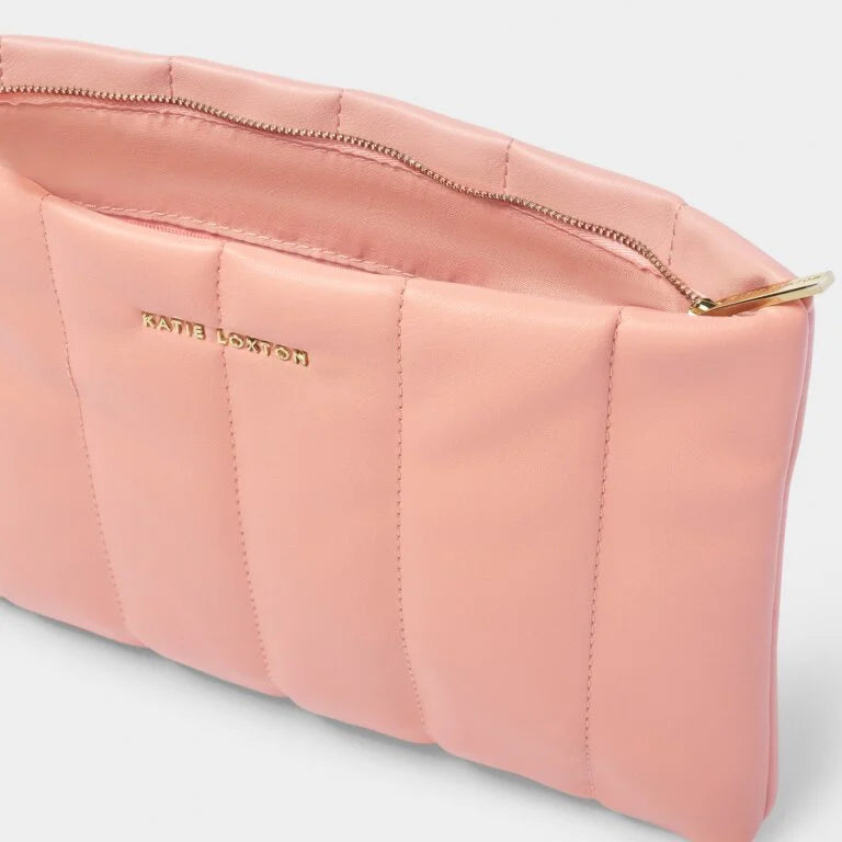 Katie Loxton Kendra Quilted Clutch Dusky Coral