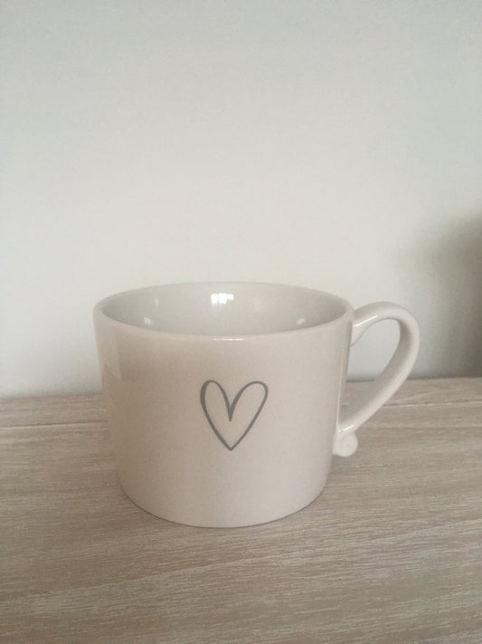 White Heart Mug