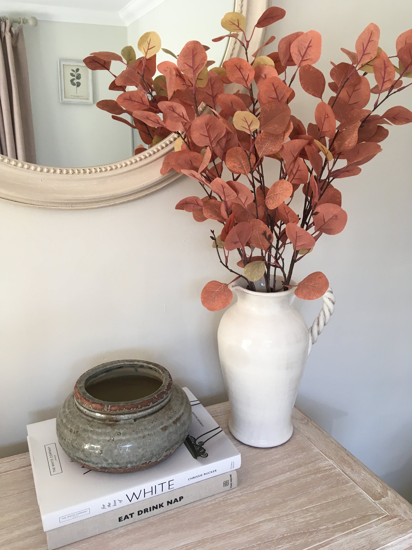 Orange Eucalyptus branch