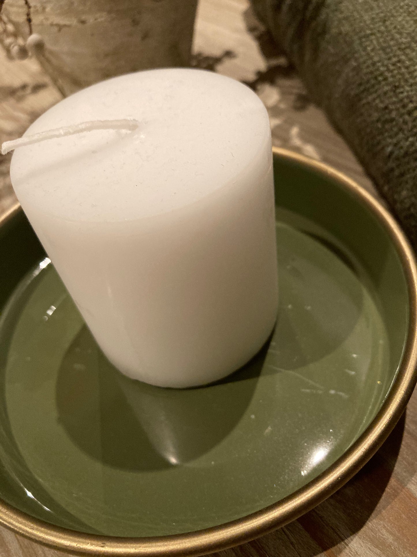 Green Candle Tray