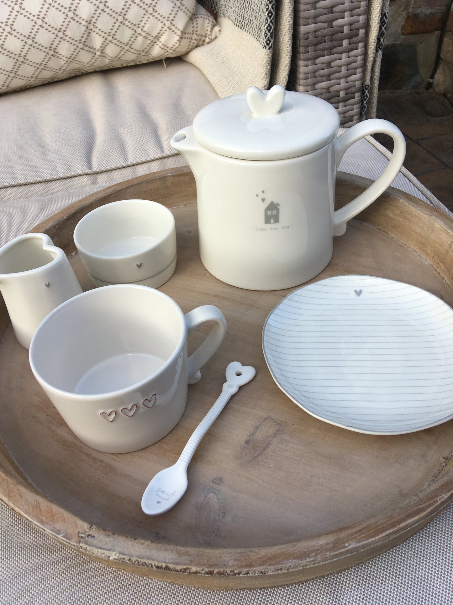 White China Plate - Tea Plate