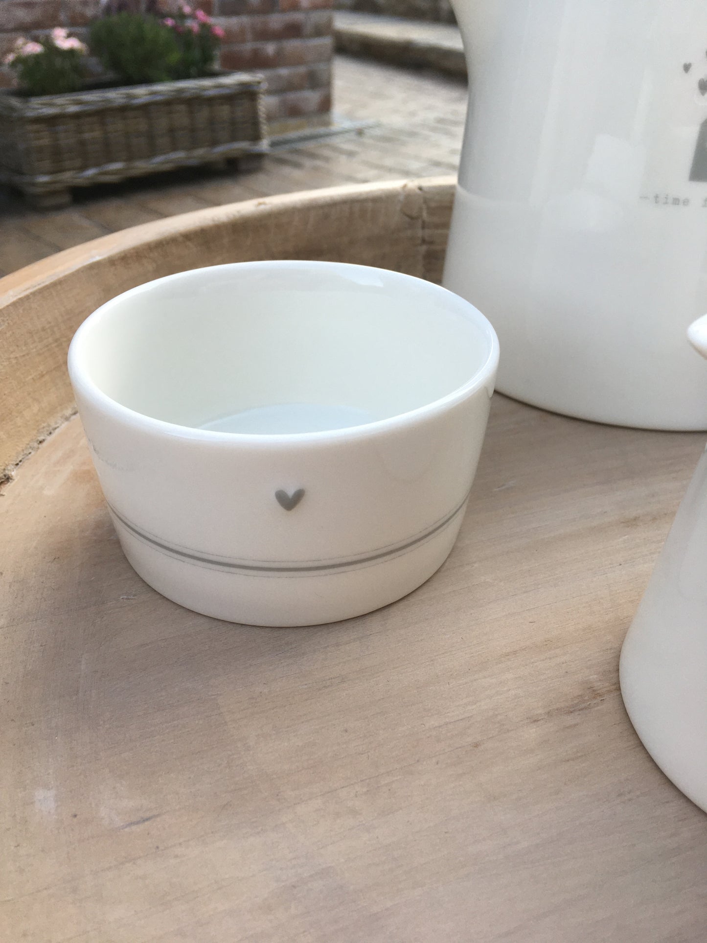 White China Tea Light Holder