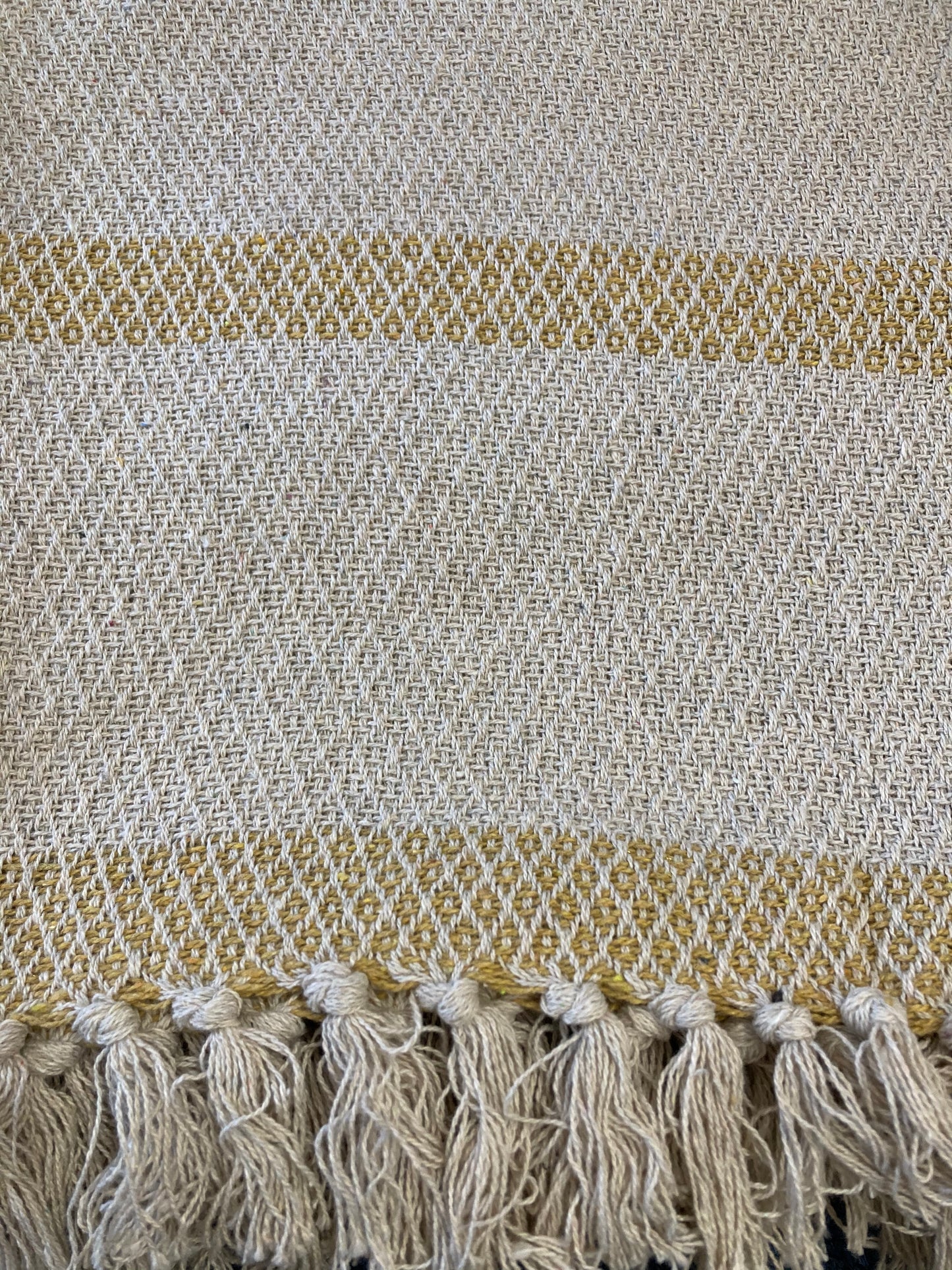Yellow and Cream Throw