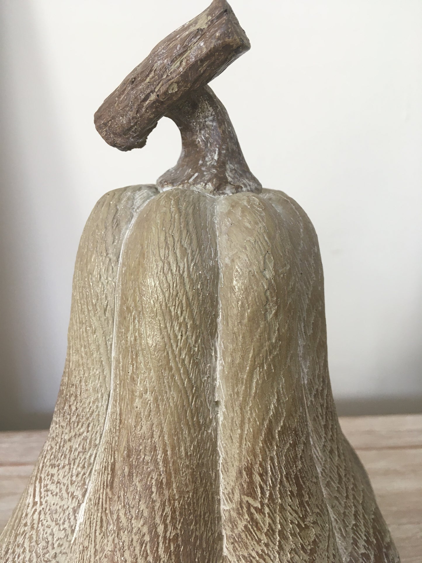 Wood carved squat pumpkin