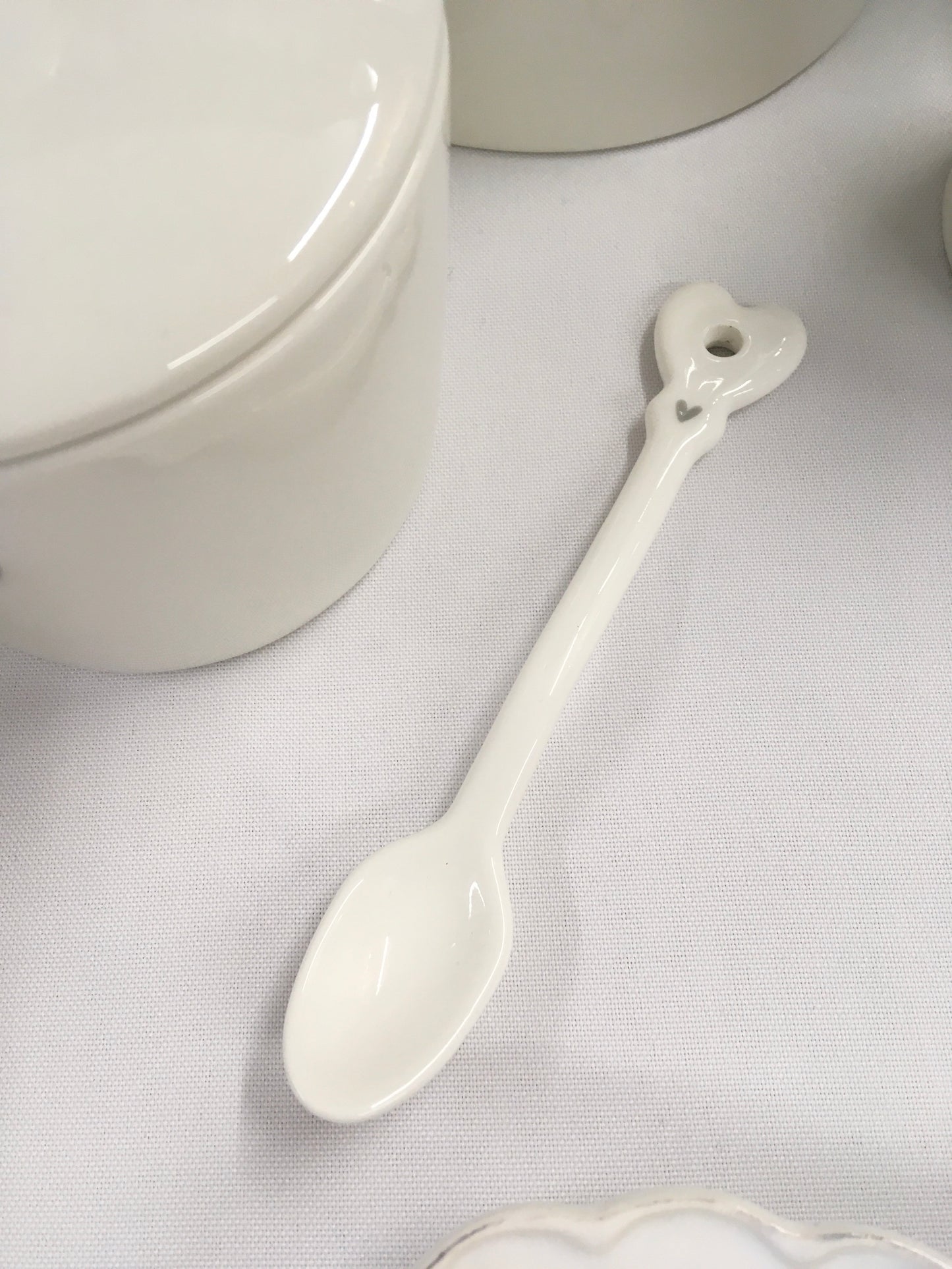 White China Sugar Bowl
