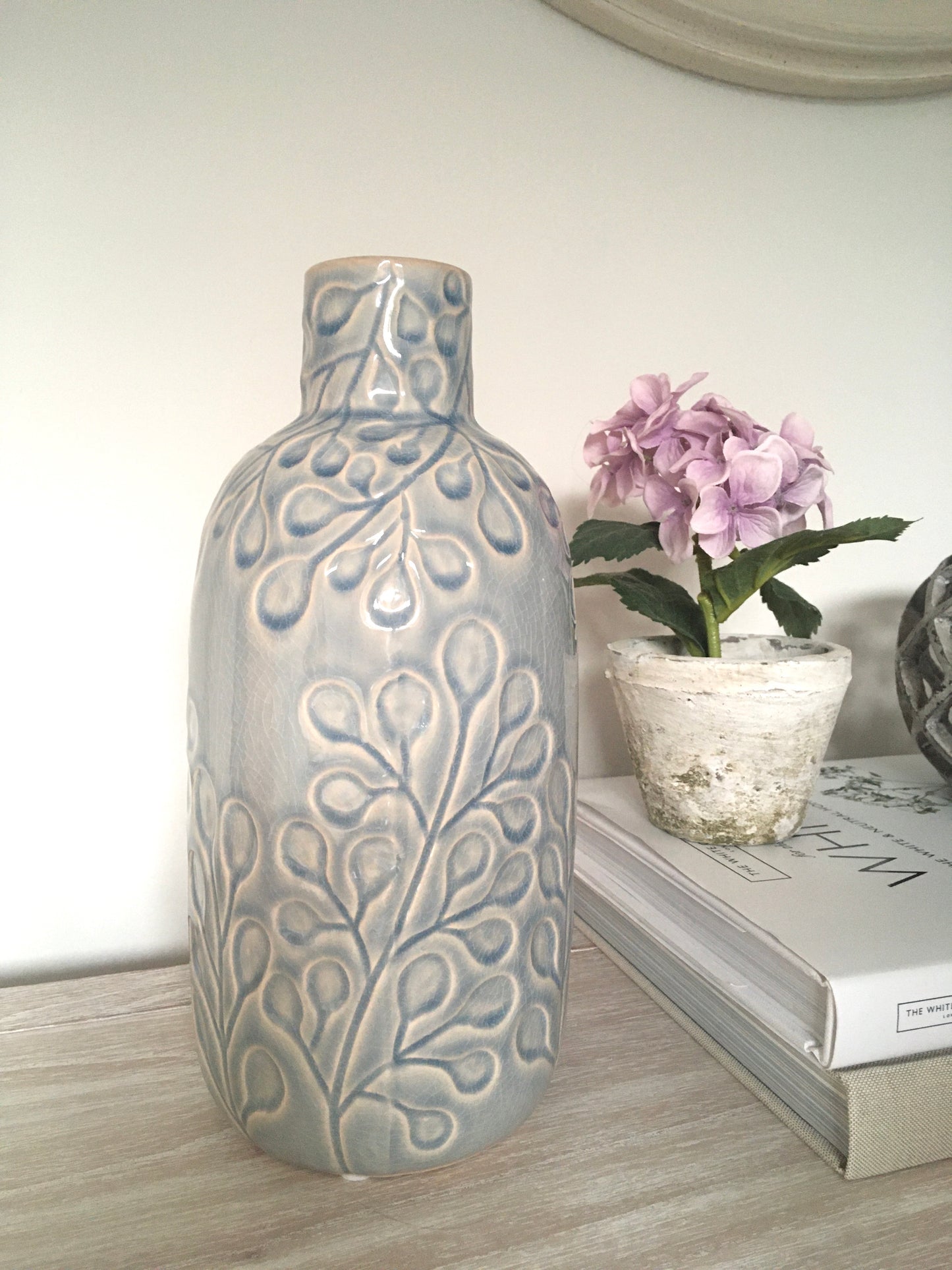 Blue Ceramic Vase Tall