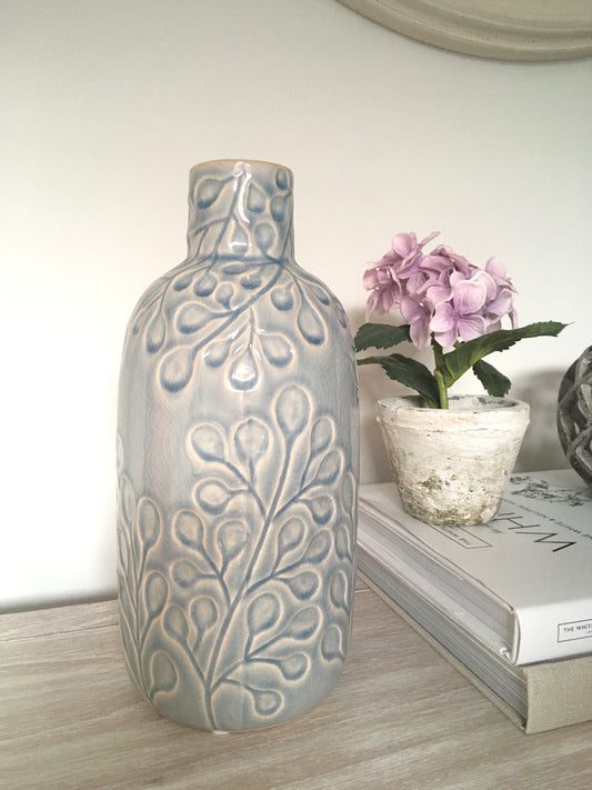 Blue Ceramic Vase Tall