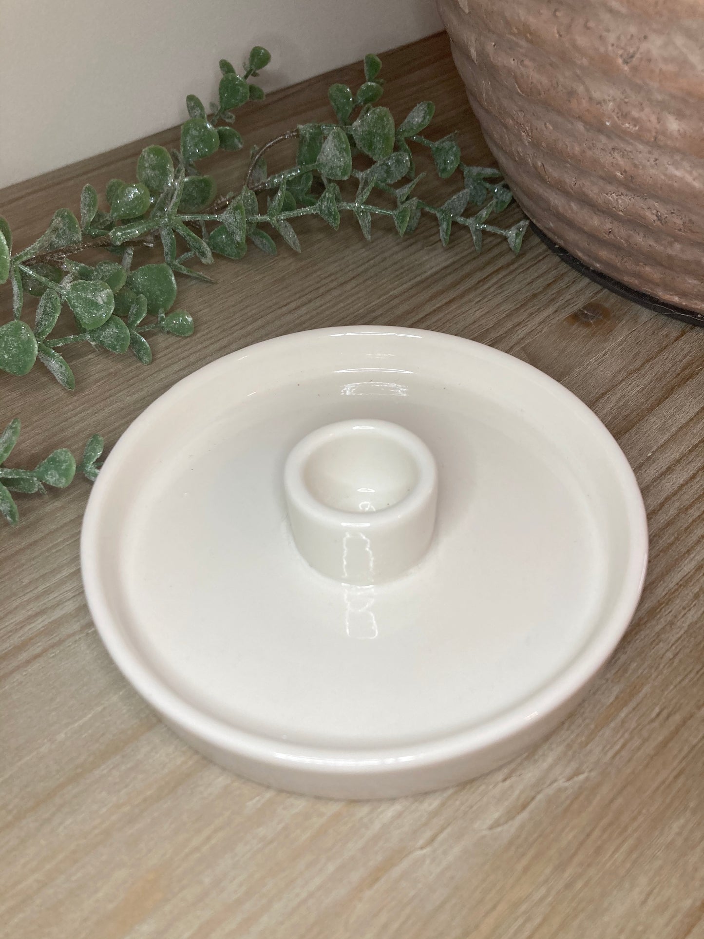 White candle holder