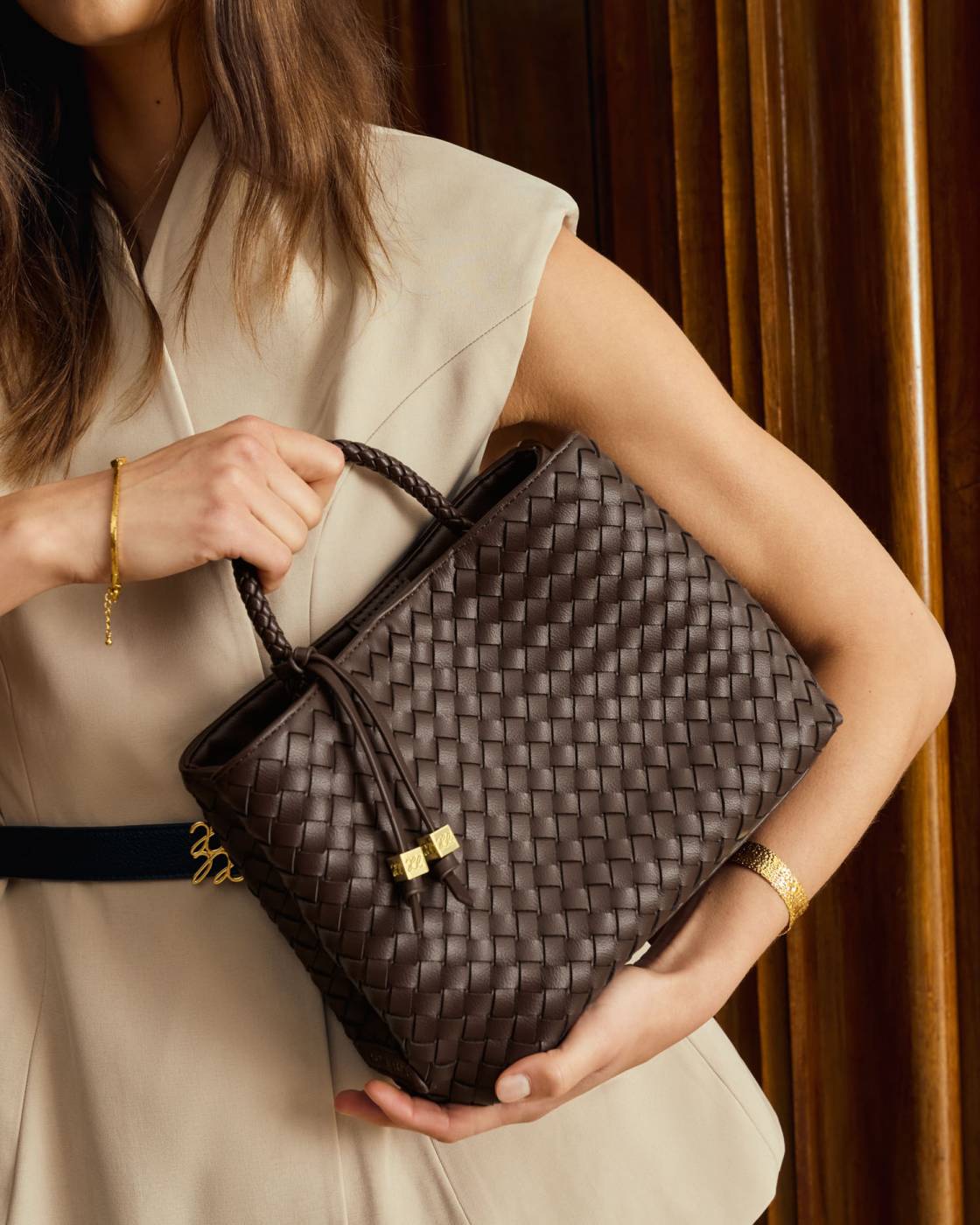 Nova Hand Woven Top Handle Bag