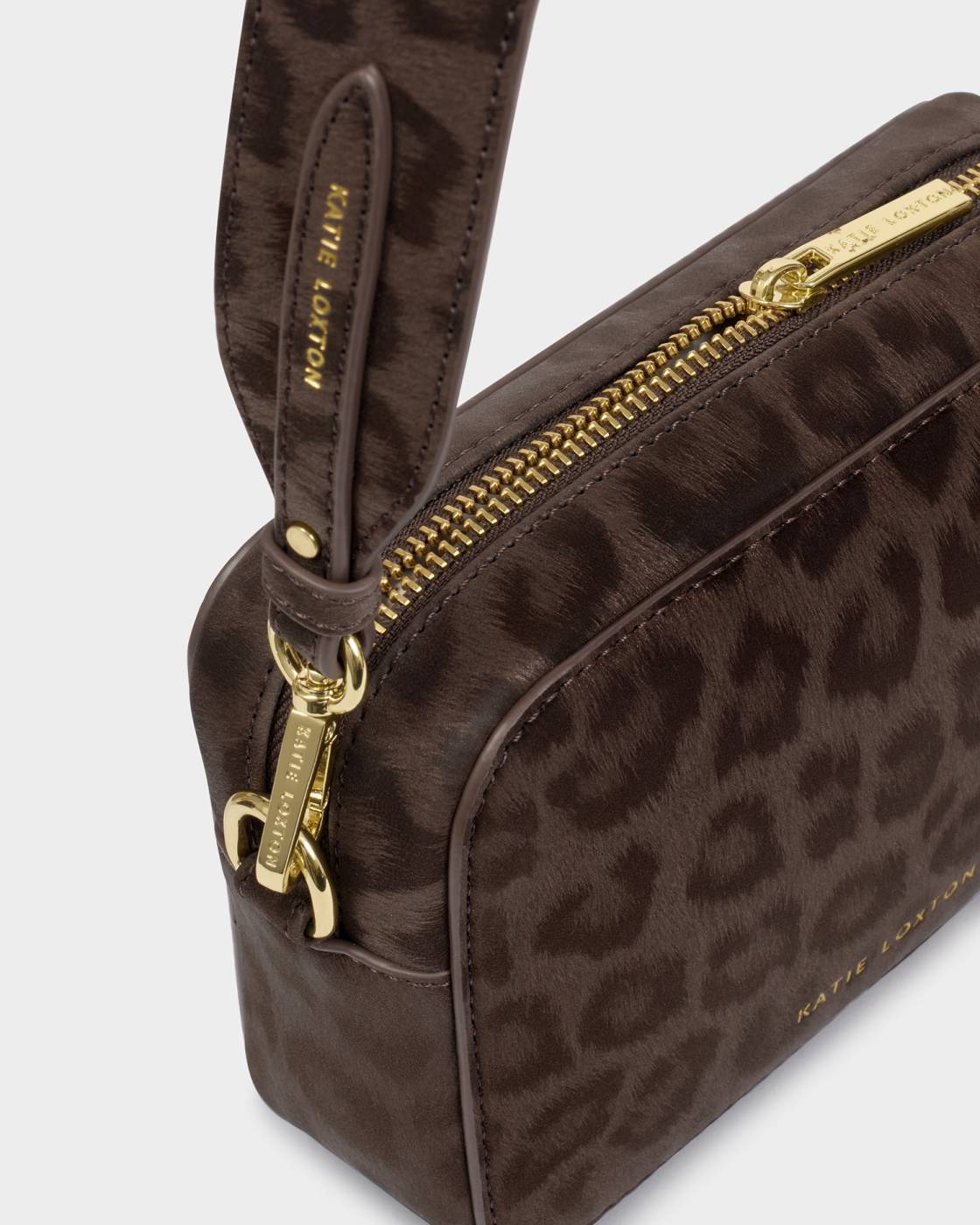 Katie Loxton Avery Small Crossbody Bag - Chocolate Leopard