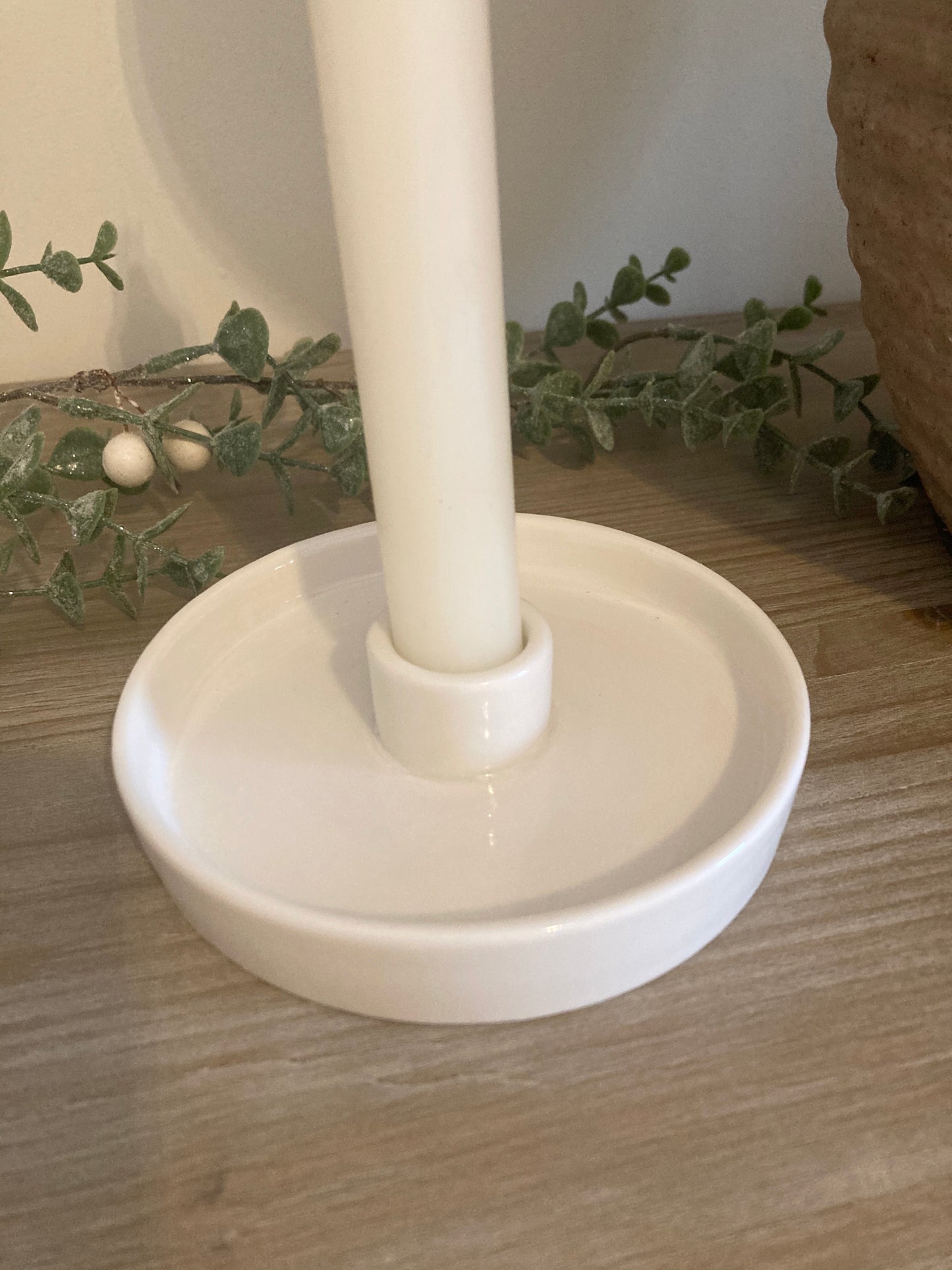 White candle holder