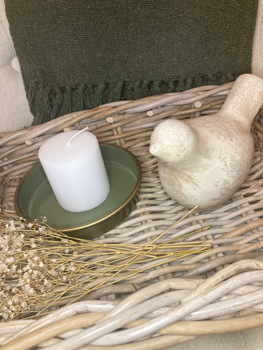 Green Candle Tray